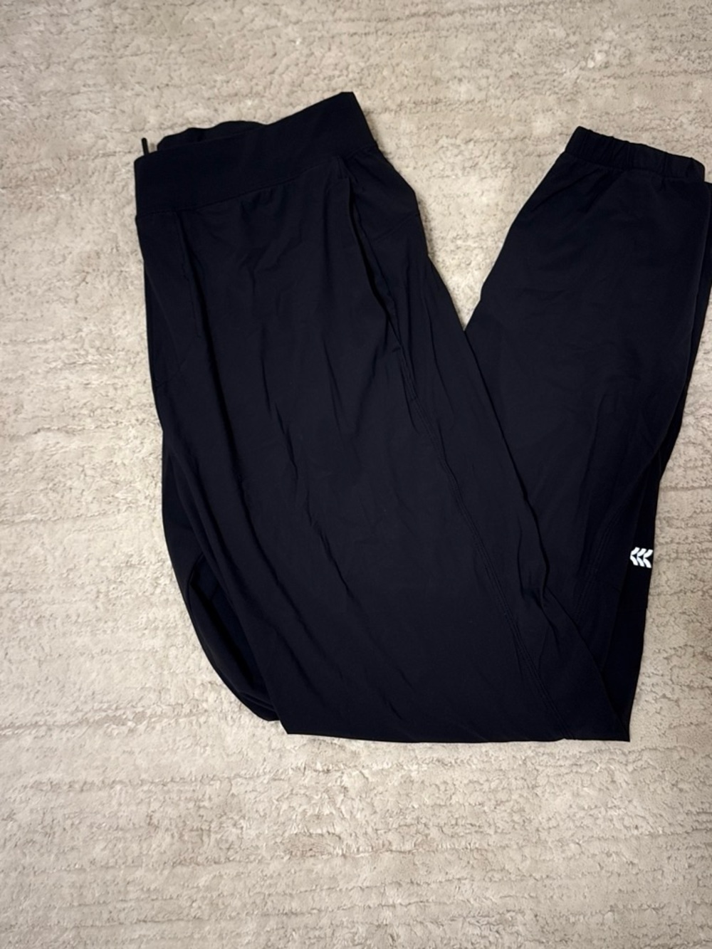 all in motion Black Active Pants with Lime Drawcord Accent